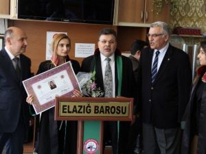 Elazığ Barosunda Avukatlık Ruhsatnamesi Töreni Düzenlendi