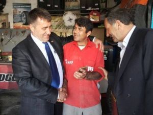 Çimen Ve Hızarcı Pasinler’de Sanayi Esnafını Ziyaret Etti