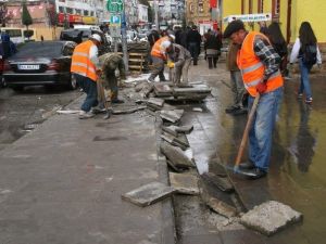 Yozgat Lise Caddesi’nde Yeni Kaldırım Çalışmaları Başladı