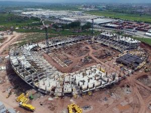 Pişmaniye Şeklindeki Stadyum Havadan Görüntülendi