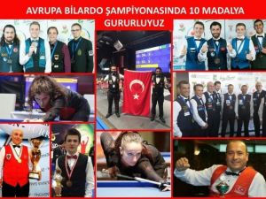 Avrupa Bilardo Şampiyonası’nda Madalya Yağmuru