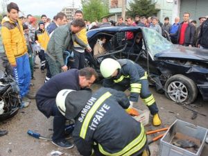 Samsun’da Trafik Kazası: 4 Yaralı