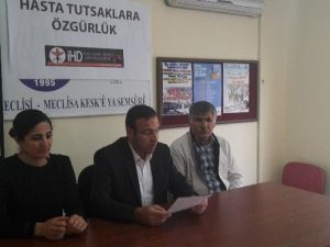 İHD, "Hasta Tutuklu Ve Hükümlüler Özgür Bırakılsın"