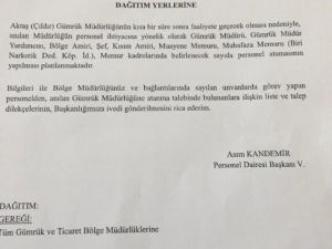 Aktaş Sınır Kapısına Atamalar Başladı