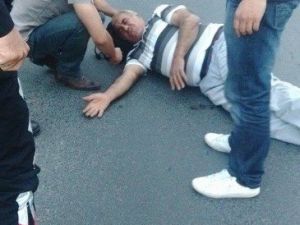 Motosiklet Yayaya Çarptı
