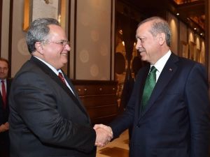 Cumhurbaşkanı Erdoğan, Yunanistan Dışişleri Bakanı Kotsiyas’ı Kabul Etti