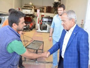 Yaşar Coşkun Esnafın Sıkıntılarını Dinledi