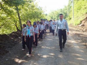 İzciler Eğitim Kampında