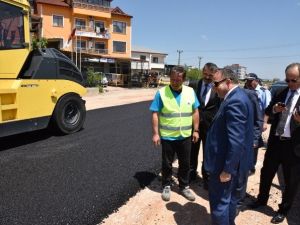 Üzülmez, Asfaltlama Çalışmalarını Denetledi