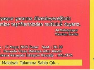 44 Malatyaspor’un Destek Gecesi Pazar Günü Yapılacak