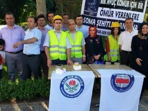 Baret Takıp Helva Dağıttılar