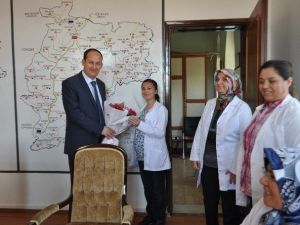 Hemşirelerden Kaymakam Kantay’a Teşekkür Ziyareti