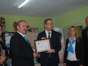 Çerkezköy Kaymakamı Kubilay’dan Tsd Çerkezköy Şubesine Başarı Belgesi