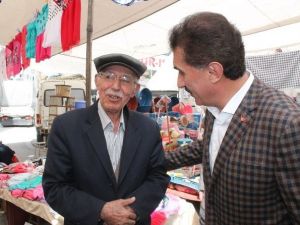 Bağımsız Aday Ölmeztoprak Semt Pazarını Gezdi