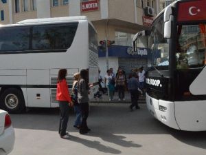 Trafikte Tur Otobüsleri Sıkışıklığı