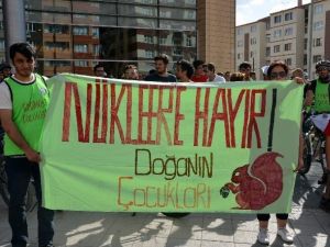 Doğanın Çocuklarından Bisikletli "Nükleer Santral" Protestosu