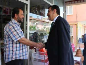 Tüfenkci, Esnafı Ziyaret Etti