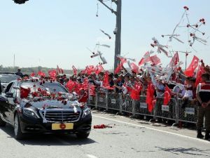 Cumhurbaşkanı Erdoğan’a Kazan’da Coşkulu Karşılama