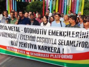 Batman Demokrasi Platformundan Metal İşçilerine Destek