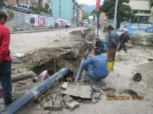 Amasra’da Su Arızaları Gideriliyor
