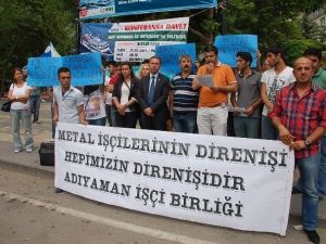 Metal İşçilerine Adıyaman’dan Destek