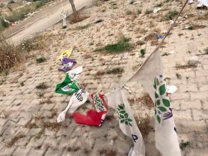 HDP Bayrakları Kimliği Belirsiz Kişilerce İndirildi
