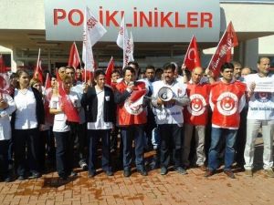 Nevşehir’de Türk Sağlık-sen Üyesi Sağlık Çalışanlarından İş Bırakma Eylemi