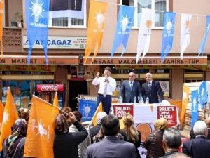 AK Parti Milletvekili Adayları Tunç Ve Yelkenci Arıt Mitinginde Halka Hitap Etti