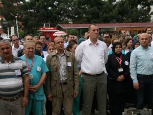 Çarşamba Devlet Hastanesi Çalışanlarından İş Bırakma Eylemi