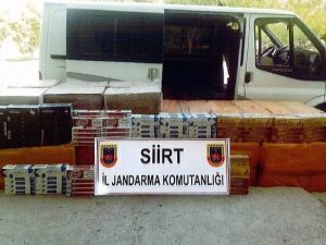 Siirt’te 21 Bin 668 Paket Kaçak Sigara Ele Geçirildi