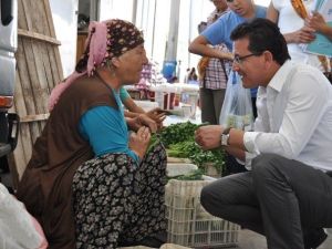Uslu, Pazarcıları Ziyaret Etti