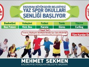 Büyükşehir Belediyesi Yaz Spor Okulları Başlıyor