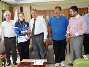 Şampiyon Sporcudan Başkan Çerçi’ye Ziyaret