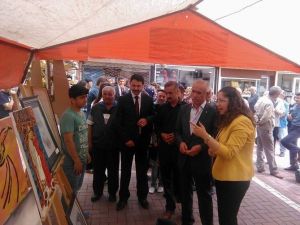 Vali Mithat Saylam Ortaokulu Resim Sergisi Açıldı