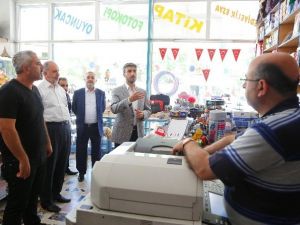 Milli İttifak Adayları Tevfik Temelli Caddesi’nde Esnafı Ziyaret Etti
