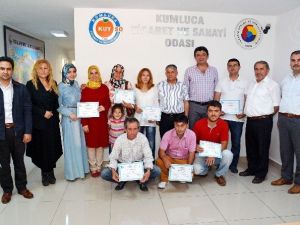 Kumluca’da Girişimciler Sertifikalarını Aldı
