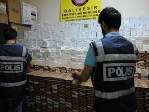 Balıkesir’de 54 Bin 750 Paket Kaçak Sigara Yakalandı