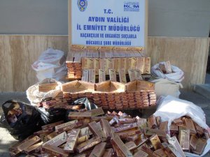 Aydın’da 18 Bin 500 Paket Kaçak Sigara Yakalandı