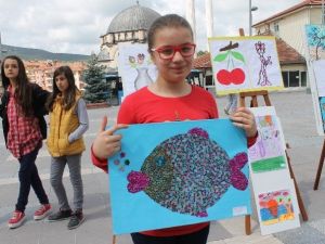 Akdağmadeni Namık Kemal Ortaokulu Resim Sergisi Açtı