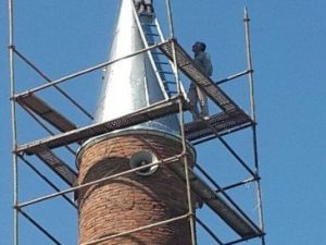 Şükriye Camii’nin Minaresi Yenilendi