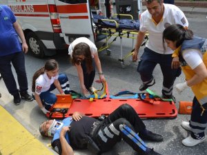 Aydın’da kaza: 1 polis memuru yaralandı