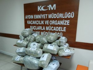Aydın'da 64 kilo esrar ele geçirildi