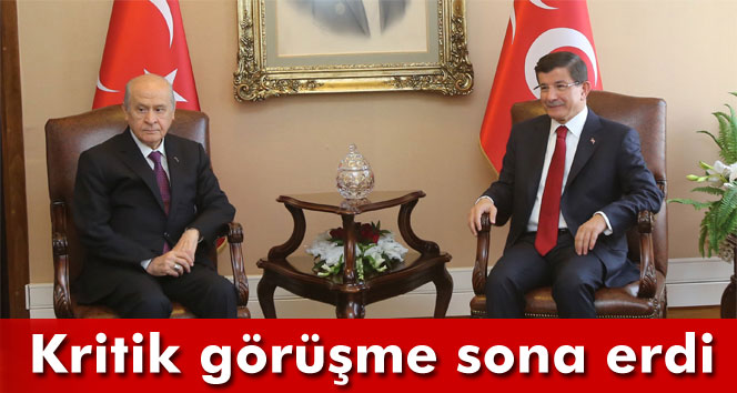 Davutoğlu ve Bahçeli'nin görüşmesi sona erdi