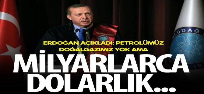 Erdoğan: Türkiye'de petrol, doğalgaz yok ama...