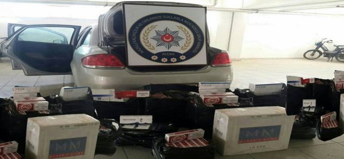 Nazilli'de 3 bin 400 paket kaçak sigara ele geçirildi