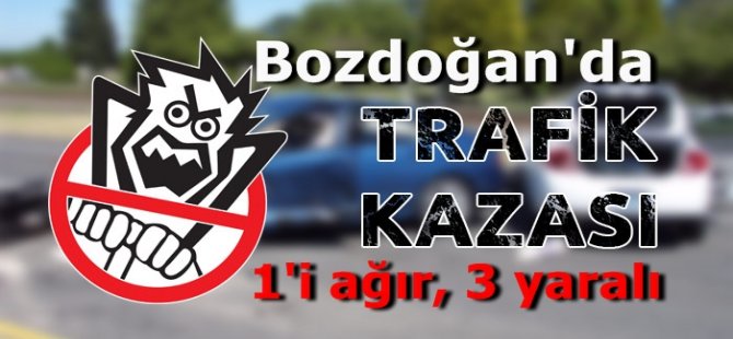 Bozdoğan'da kaza 1'i ağır 3 yaralı