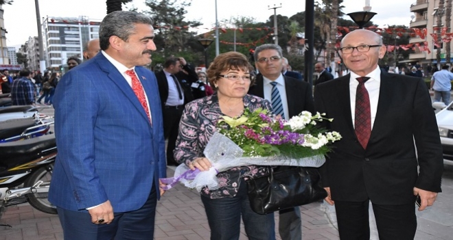 KKTC ESKİ  CUMHURBAŞKANI NAZİLLİ'YE GELDİ