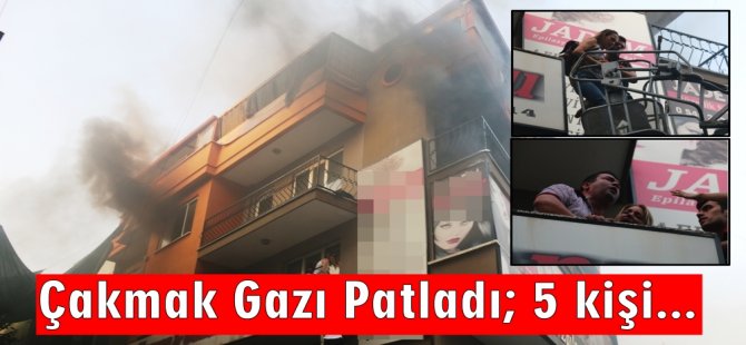 Nazilli'de çakmak yangını; 5kişi...