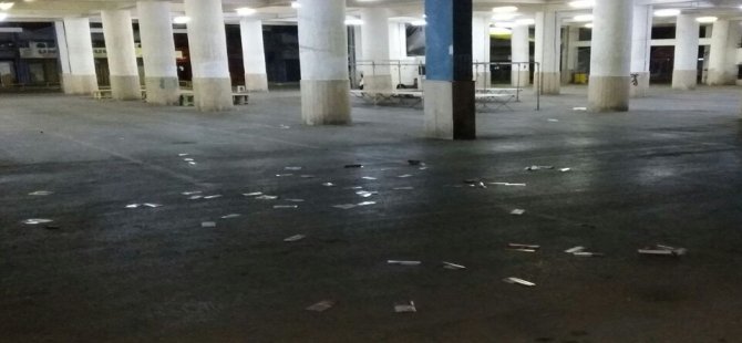 Katlı Otopark çöplüğe döndü