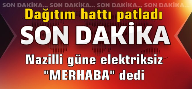 Elektrik hattı patladı